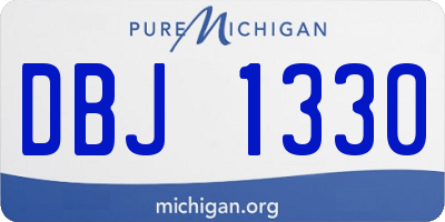 MI license plate DBJ1330