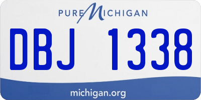 MI license plate DBJ1338