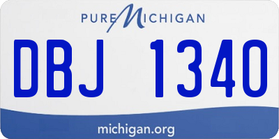 MI license plate DBJ1340