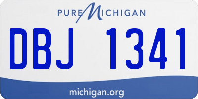 MI license plate DBJ1341