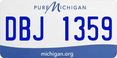MI license plate DBJ1359