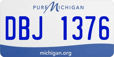 MI license plate DBJ1376