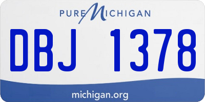 MI license plate DBJ1378
