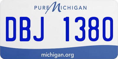 MI license plate DBJ1380