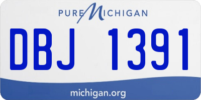 MI license plate DBJ1391