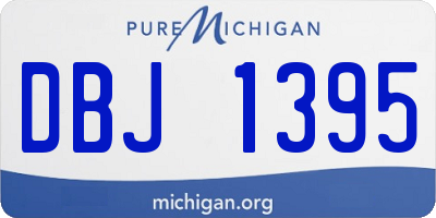 MI license plate DBJ1395