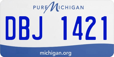 MI license plate DBJ1421