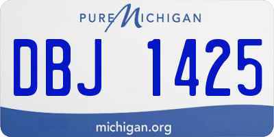 MI license plate DBJ1425