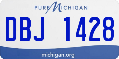 MI license plate DBJ1428