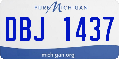 MI license plate DBJ1437