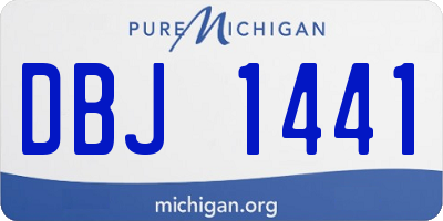 MI license plate DBJ1441