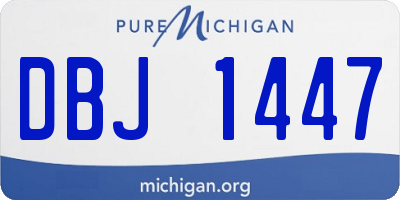 MI license plate DBJ1447