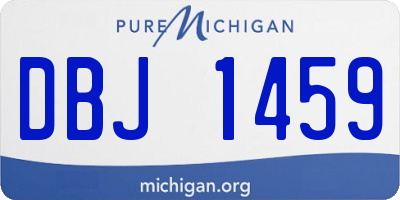 MI license plate DBJ1459