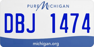 MI license plate DBJ1474