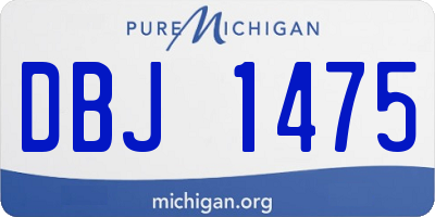 MI license plate DBJ1475