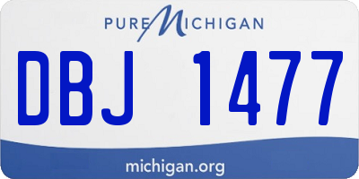 MI license plate DBJ1477
