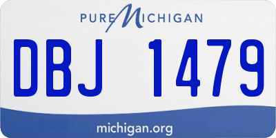 MI license plate DBJ1479
