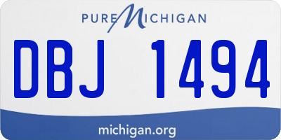 MI license plate DBJ1494