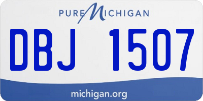 MI license plate DBJ1507