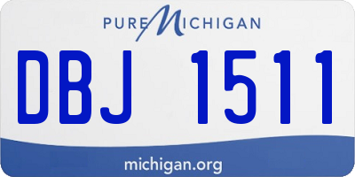 MI license plate DBJ1511