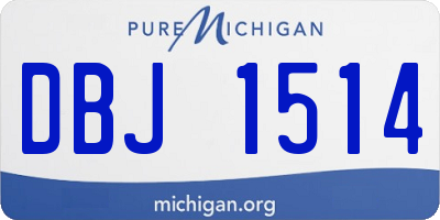 MI license plate DBJ1514