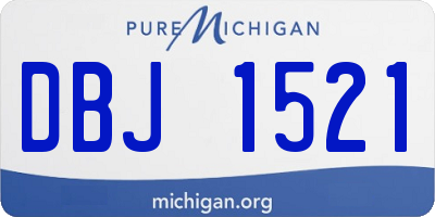 MI license plate DBJ1521