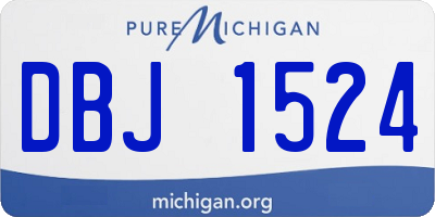 MI license plate DBJ1524