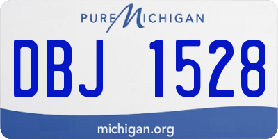 MI license plate DBJ1528