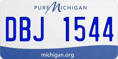 MI license plate DBJ1544