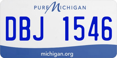 MI license plate DBJ1546