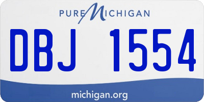 MI license plate DBJ1554