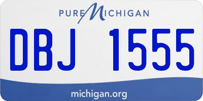 MI license plate DBJ1555