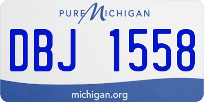 MI license plate DBJ1558