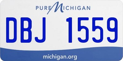 MI license plate DBJ1559