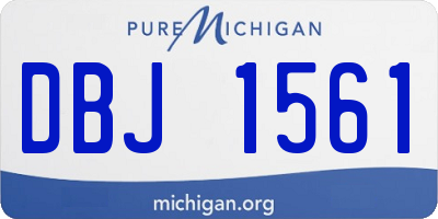 MI license plate DBJ1561