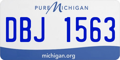 MI license plate DBJ1563