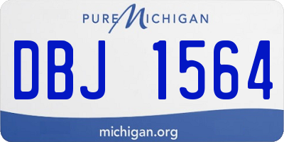 MI license plate DBJ1564