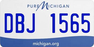 MI license plate DBJ1565