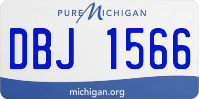 MI license plate DBJ1566