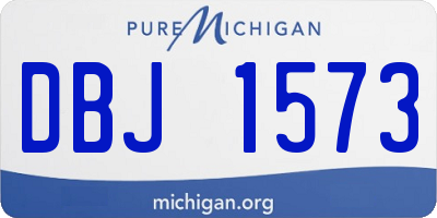 MI license plate DBJ1573