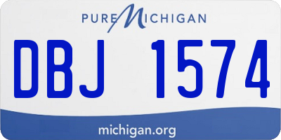 MI license plate DBJ1574