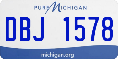 MI license plate DBJ1578