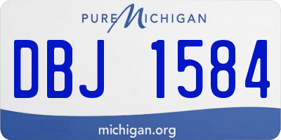 MI license plate DBJ1584