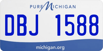 MI license plate DBJ1588