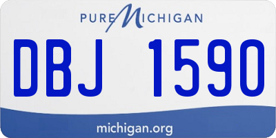 MI license plate DBJ1590