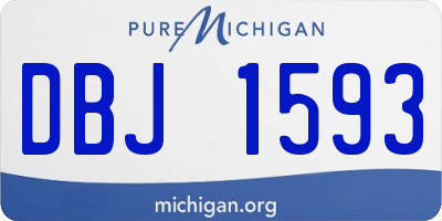 MI license plate DBJ1593