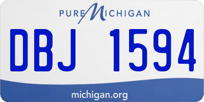 MI license plate DBJ1594
