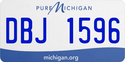 MI license plate DBJ1596
