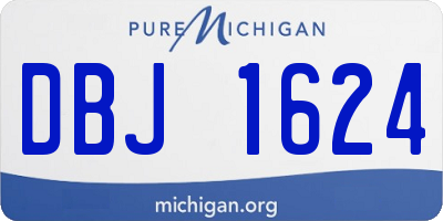 MI license plate DBJ1624