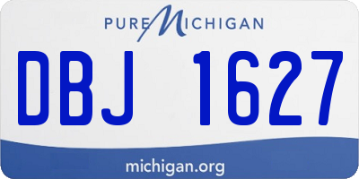 MI license plate DBJ1627